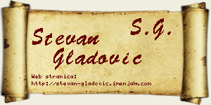 Stevan Gladović vizit kartica